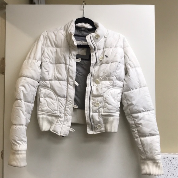 abercrombie white jacket